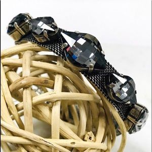 Nikolas Frangos Black Diamond Mesh Bracelet-Boutique